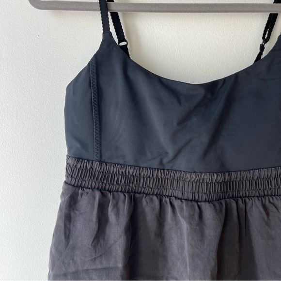 Lululemon Black Empire Waist Tank Dress Size 6 Adjustable Straps Built-in Bra - Picture 10 of 10